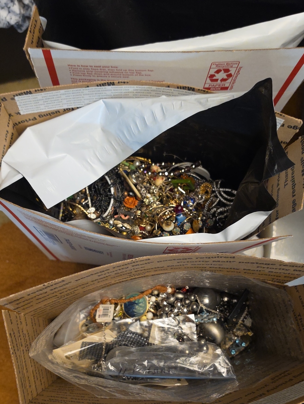 Mixed Broken Costume Jewelry Lot  For Crafts 6.lbs +
